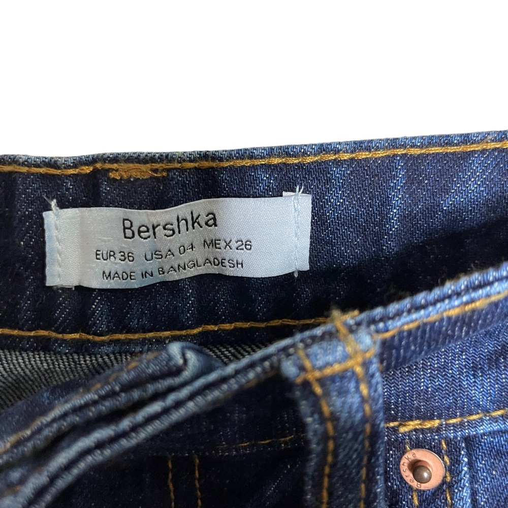 Bershka wide leg slouchy Dad jeans in mid blue Size 4 - Picture 7 of 10